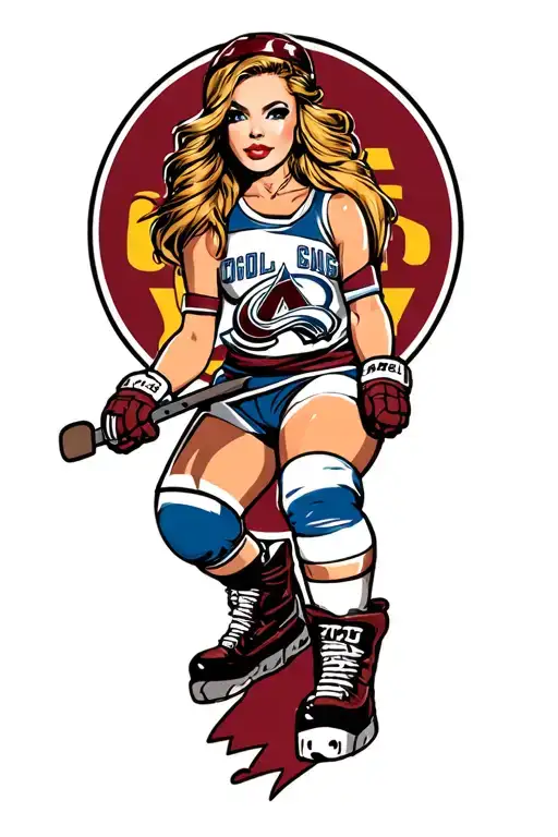Colorado Avalanche Pinup Girl