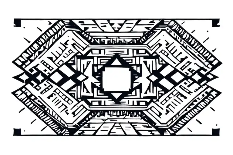 Aztec Geometric Pattern Inspired