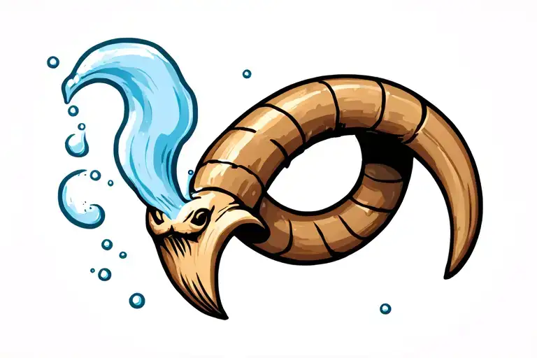 Goat Horn With Water