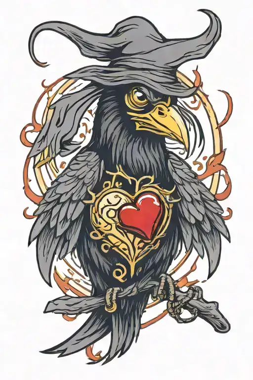 Raven Grim Reaper Sacred Heart