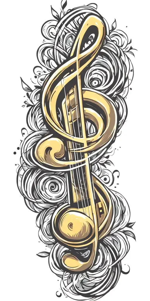 Music Note Intertwined