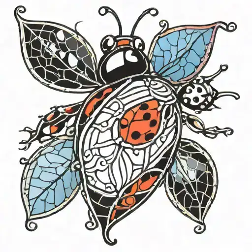 Ladybug Made Of Stained Glass