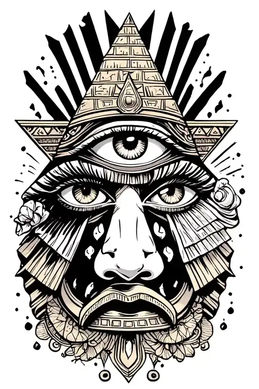 Pyramids Include The Eye And King And Queen