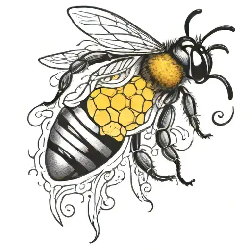 Bee And Honeycomb