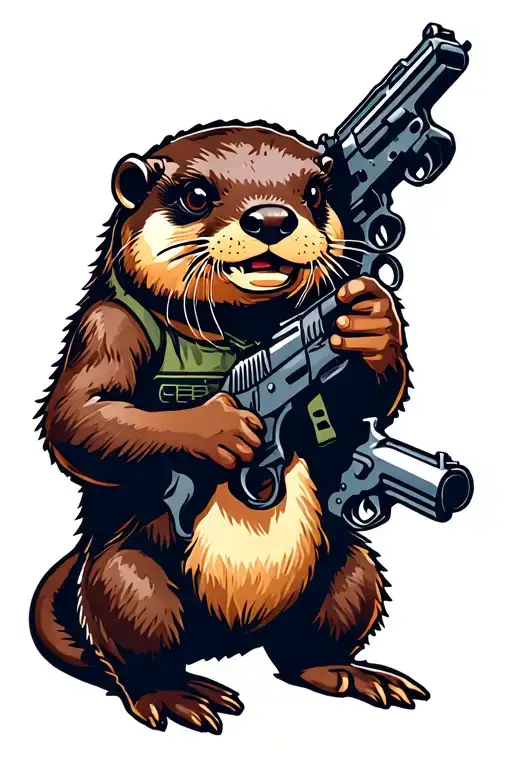 Otter With Guns