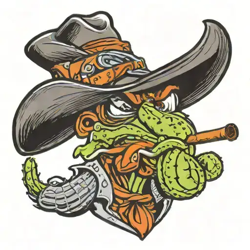 Cowboy Cactus Smoking A Cigar