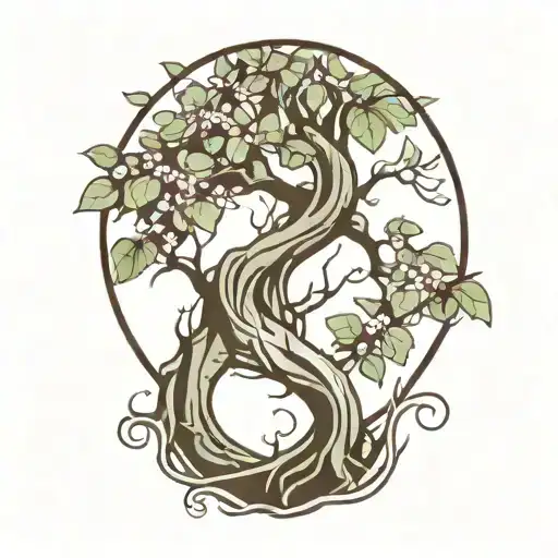 Half Sleeve Morton Bay Fig Tree With Roots