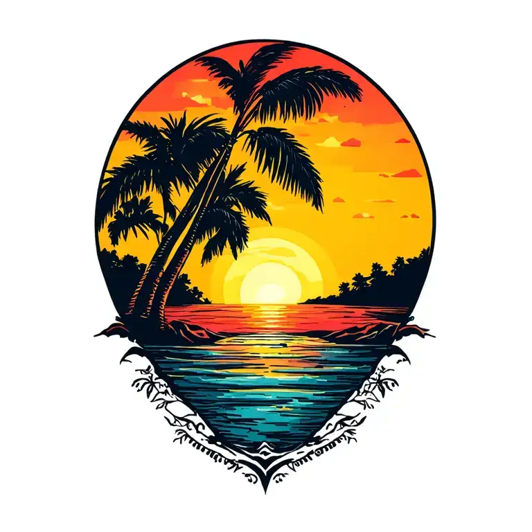 Costa Rica Sunset Using One Sun