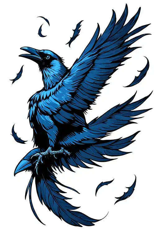 Raven Feathers Falling