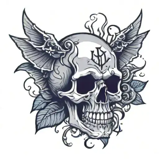 Skull With Words I've Guided My Bones Through Some Voltage And Love Them Still