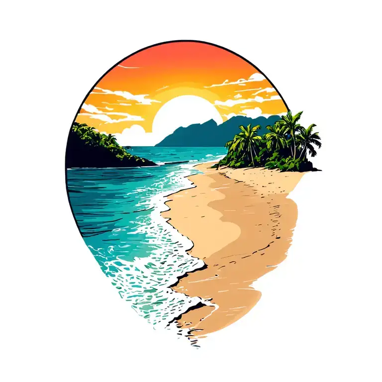 Costa Rica Gold Coast Beach Sunset