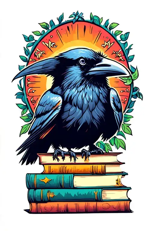 Raven And Books