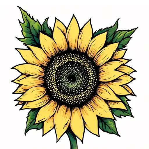 Sunflower Sternum Tattoo For Female