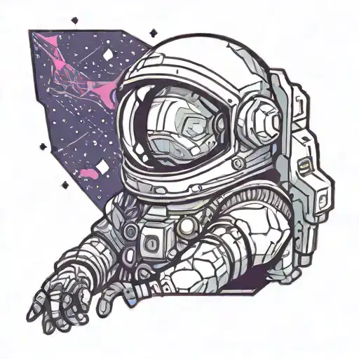 A Geometric Astronaut Helmet