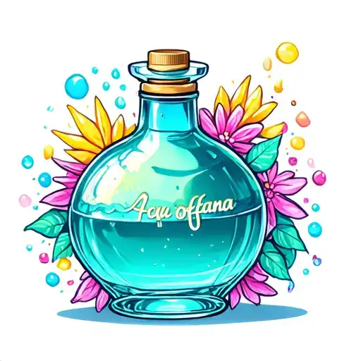 Aqua Toffana Potion Bottle Sparkle Girly