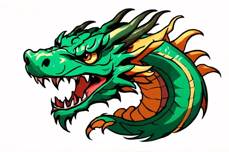 Dragon Head On Back To Triceps I Want