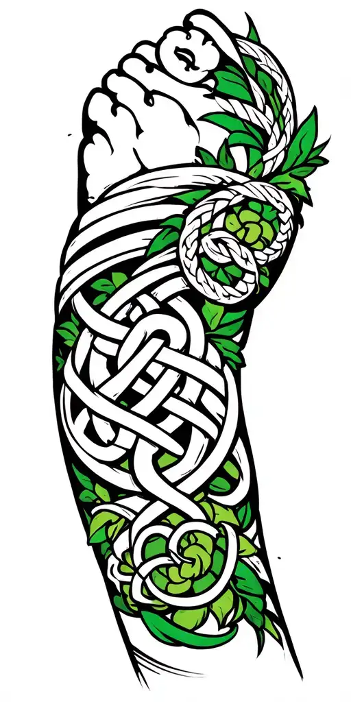 Design Me A Irish Celtic Knotwork Right Arm Full Sleeve With Forearm Being Separated Bands