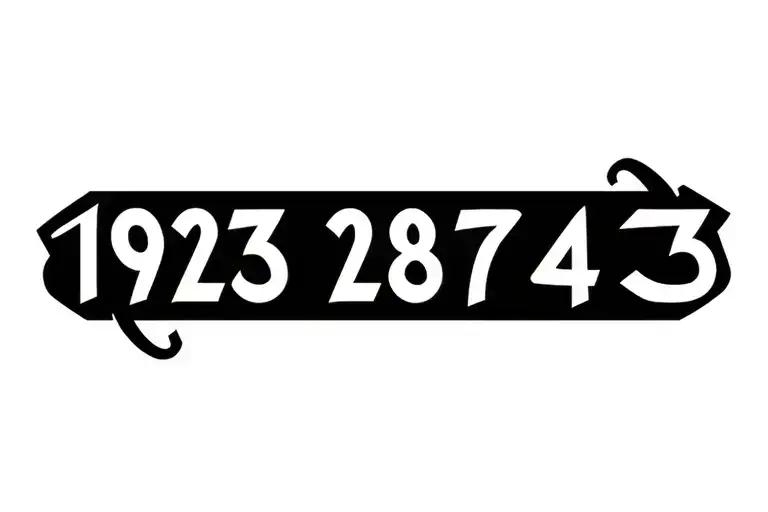 Arabic Script Of The Numbers 19 23 28 37 43
