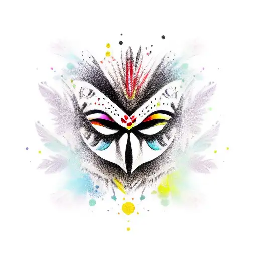 Crow Emerging From Mask