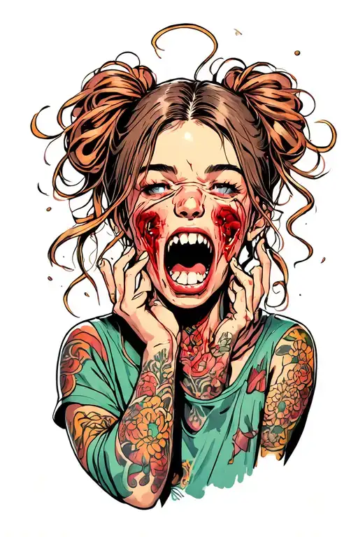 Girl With Hanahaki Disease Screaming