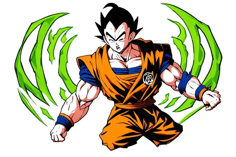 Dragonball Z Vegeta Posing Tattoo idea