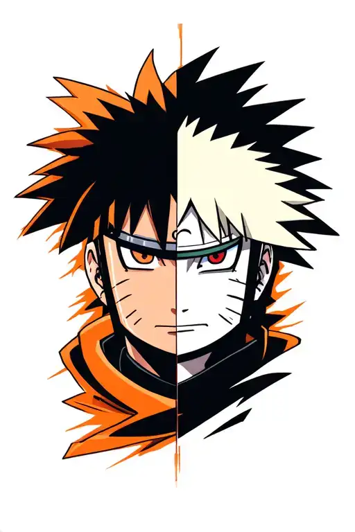 Half Naroto Half Jiraiya Face Joined Together Both In Sage Mode With Epic Naruto Them Background