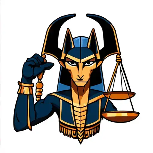 Anubis Holding A Scale
