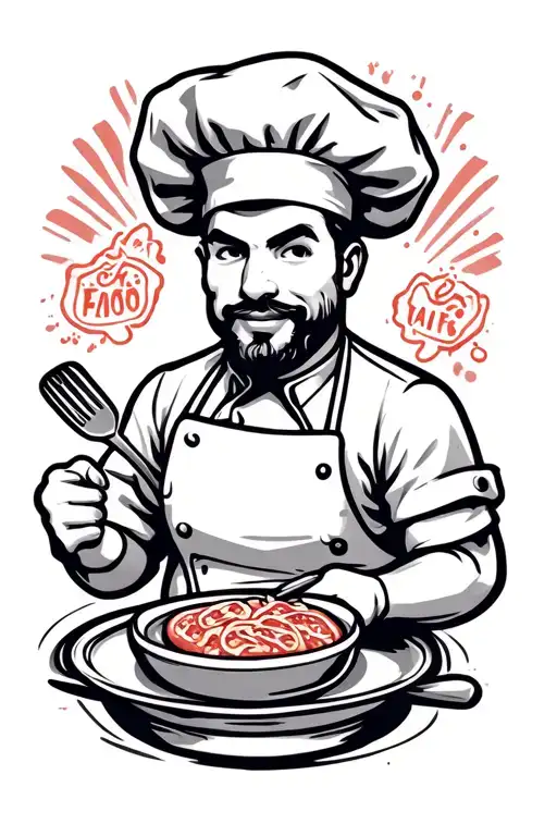 Food Related Tattoo For A Chef