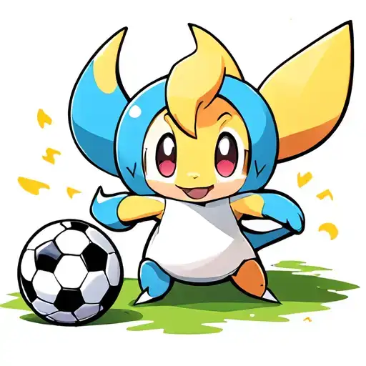 Mudkip Playing With A Soccer Ball