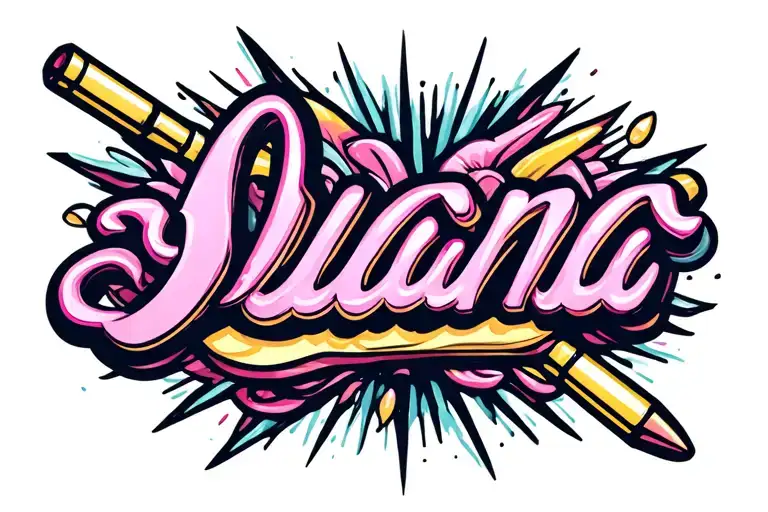 Duana In Cursive Font W Bullets Text