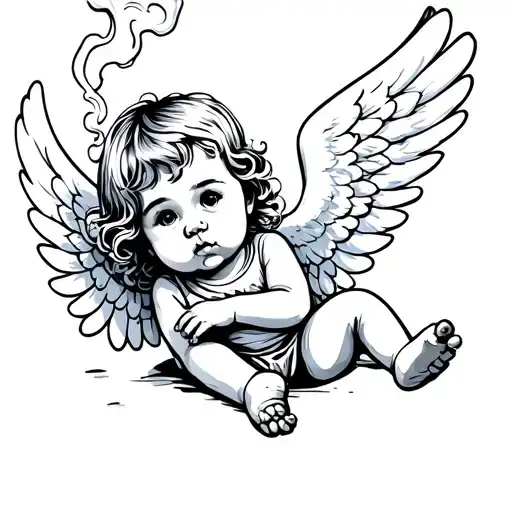 Baby Angel Smoking