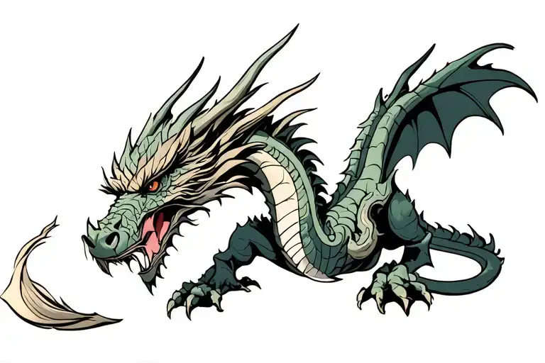 Nameless King In Your Dragon Tattoo For Shoulders And Back