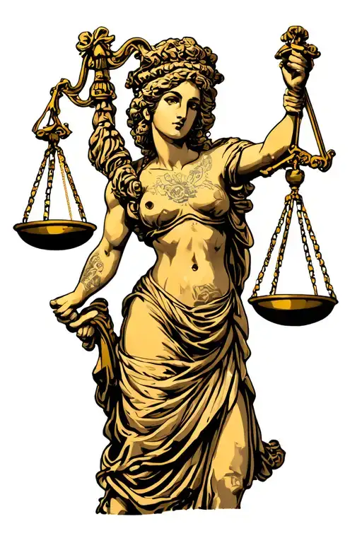 Themis Holding A Scale