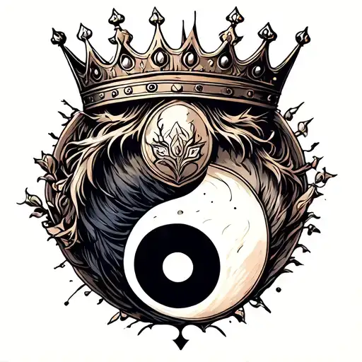 Crowns Yin Yang Symbol