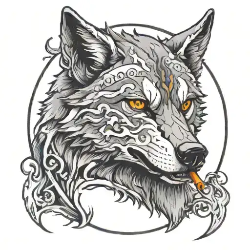 Wolf Smoking Circle