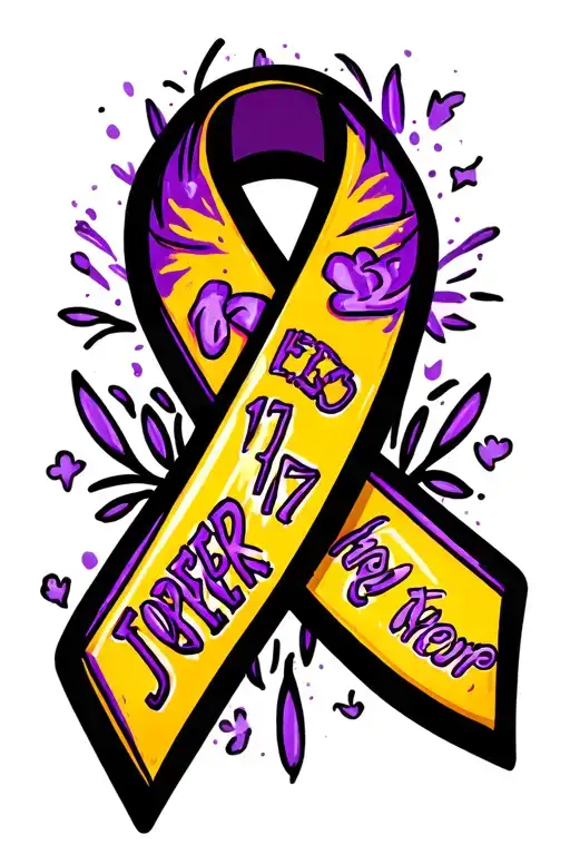 Purple Awareness Ribbon For Jordy That Says Forever 17