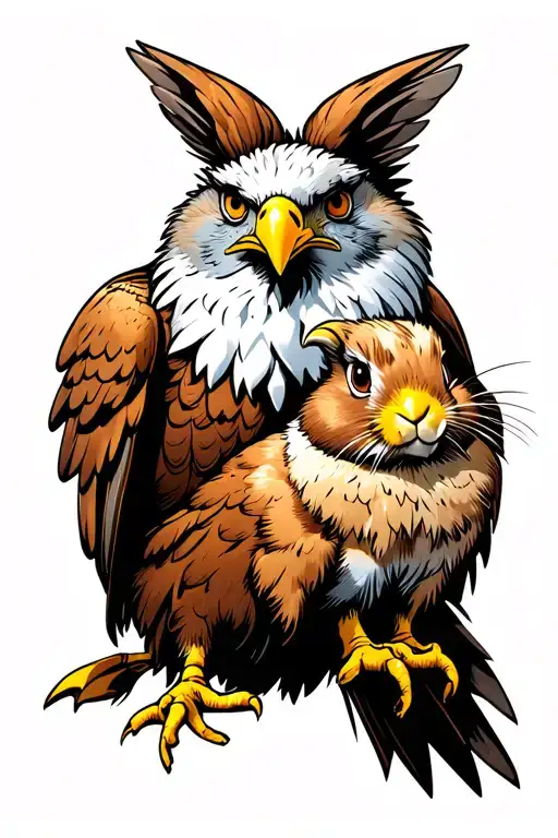 Eagle Holding A Rabbit