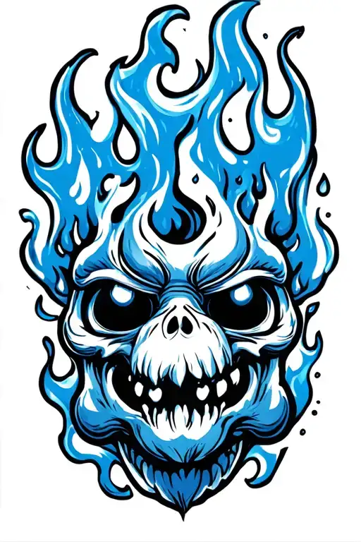 Flaming White Cueball