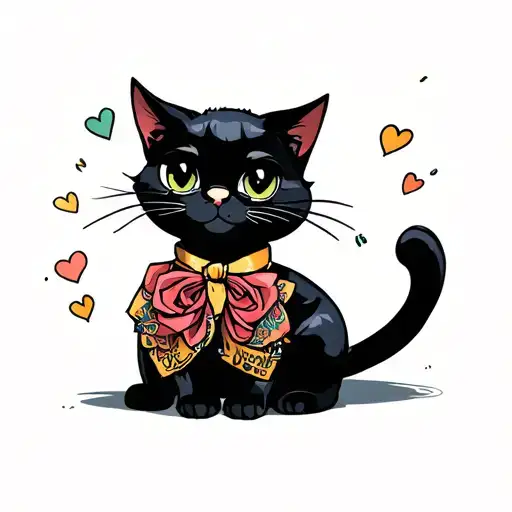 Cutie Black Cat Playing