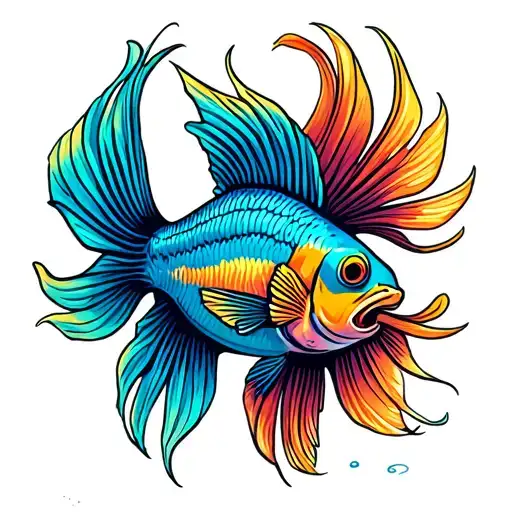 Beta Fish Swimming