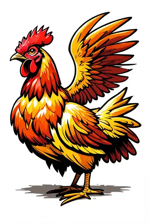 Chicken With Cut Throat Reserected Like A Phoenix Rising From The Ashes