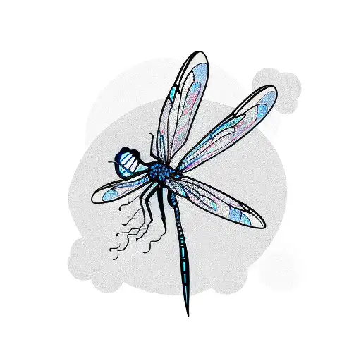 A Silhouette Of A Traveler With A Dragonfly Resting On Their Shoulder