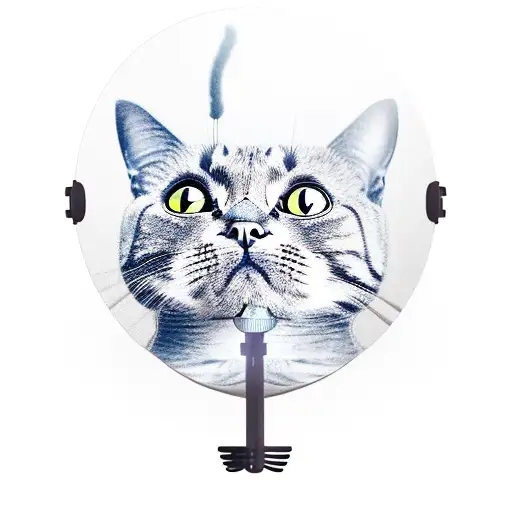 A Cat Detective Wearing A Trench Coat And A Magnifying Glass