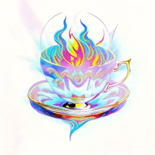 A Transgender Phoenix Rising From A Teacup