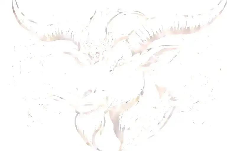 Wizard Goat Head Profile Holding A Book