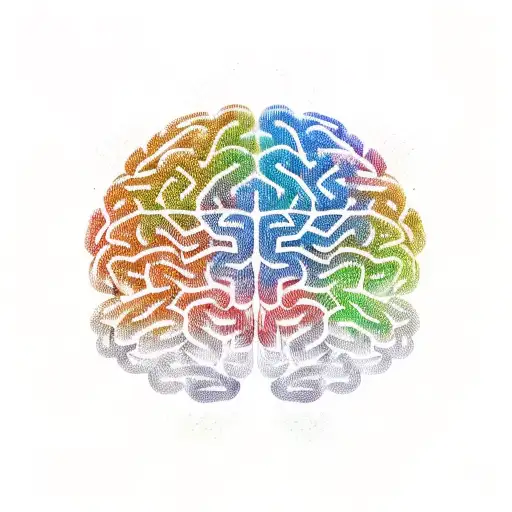 A Colorful Brain With Intricate Patterns Representing Different Emotions And Thoughts