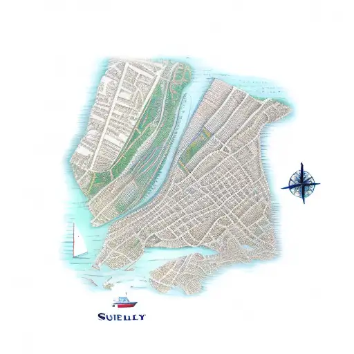 Suffolk River Orwell Nautical Map