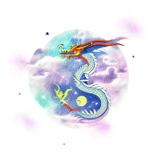 Dragon Constellation In Outer Space