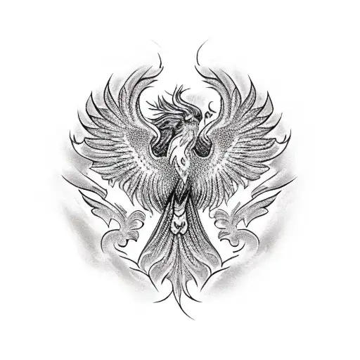 Phoenix With Swirls