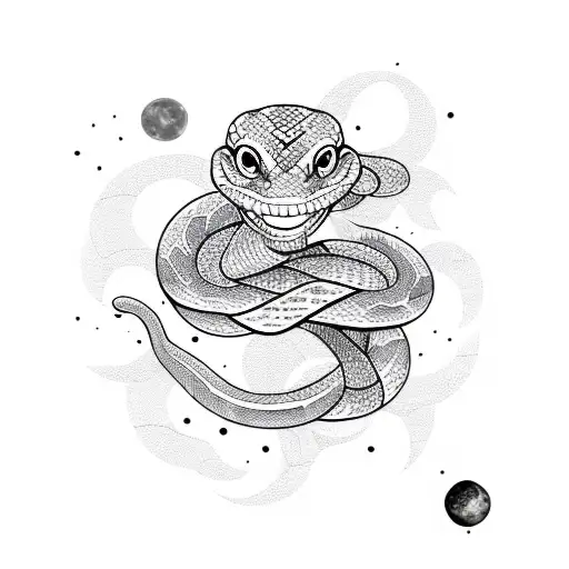 Snake Around The Moon